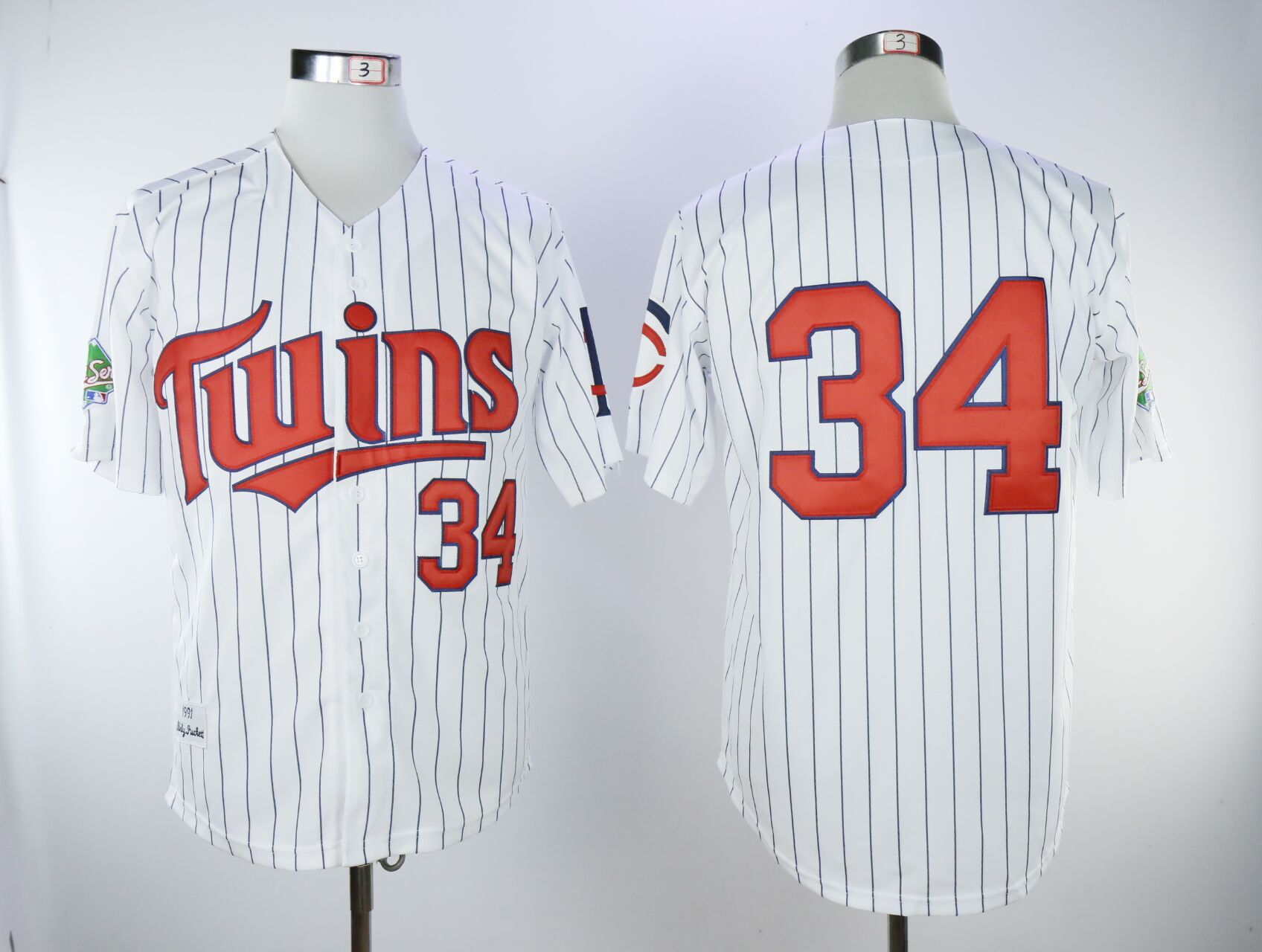 Men Minnesota Twins #34 Puckett White Throwback MLB Jerseys->san francisco 49ers->NFL Jersey